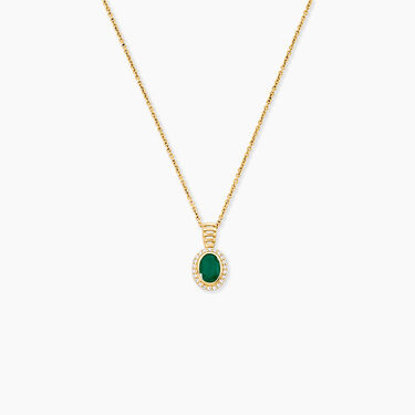 Collier Heritage Or Jaune Emeraude Diamant