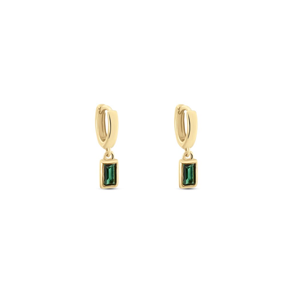 Créoles Plaqué Or Linnert Oxydes De Zirconium - Boucles d'oreilles créoles Femme | Histoire d’Or