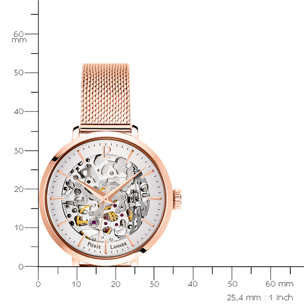 Montre Pierre Lannier Automatique 35 Argent - Montres Femme | Histoire d&rsquo;Or