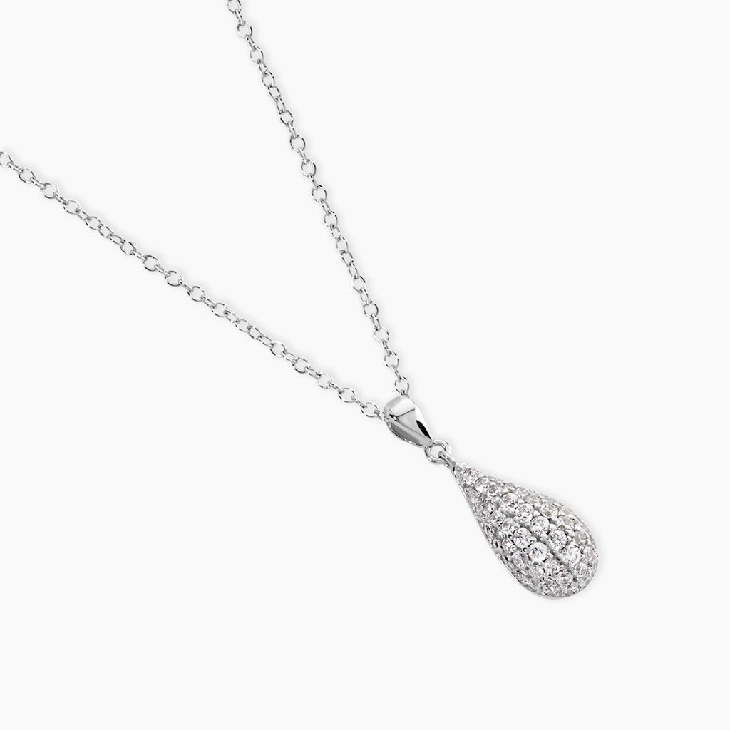 Collier Mademoiselle Argent Blanc Oxyde De Zirconium - Colliers Femme | Histoire d&rsquo;Or