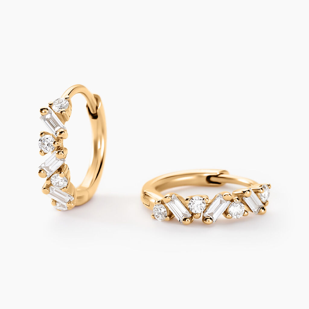 Créoles Gemariah Or Jaune Diamant Synthétique