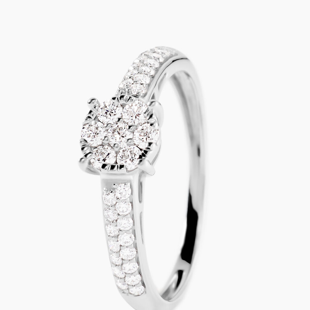 Bague Julia Platine Blanc Diamant - Bagues avec pierre Femme | Histoire d&rsquo;Or