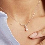 Collier Or Blanc Proximae Perle De Culture Oxydes De Zirconium - Colliers Femme | Histoire d&rsquo;Or