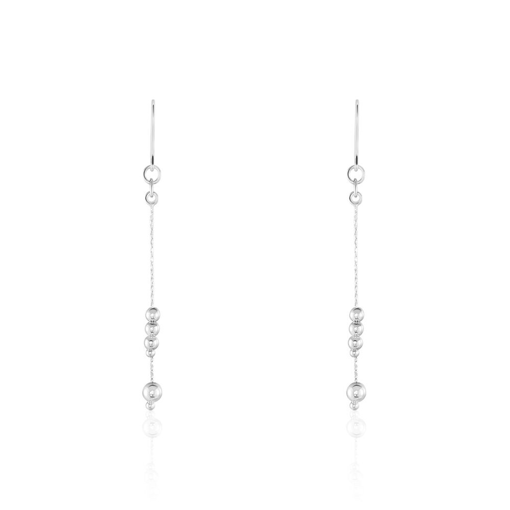 Boucles D'oreilles Pendantes Manou Argent Blanc - Boucles d'oreilles fantaisie Femme | Histoire d’Or
