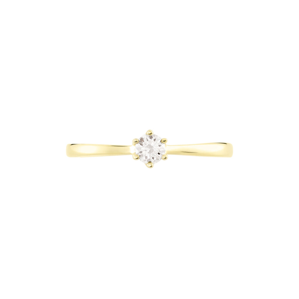 Bague Solitaire Athena Or Jaune Diamant - Bagues solitaires Femme | Histoire d’Or