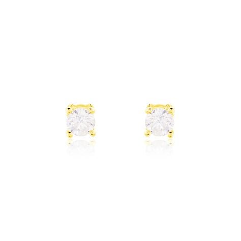 Boucles D'oreilles Puces Victoria Or Jaune Diamant - Clous d'oreilles Femme | Histoire d&rsquo;Or