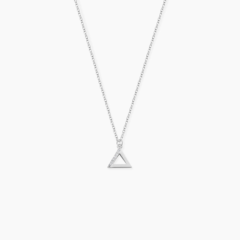 Collier Lorena Argent Blanc Oxyde De Zirconium - Colliers fantaisie Femme | Histoire d&rsquo;Or