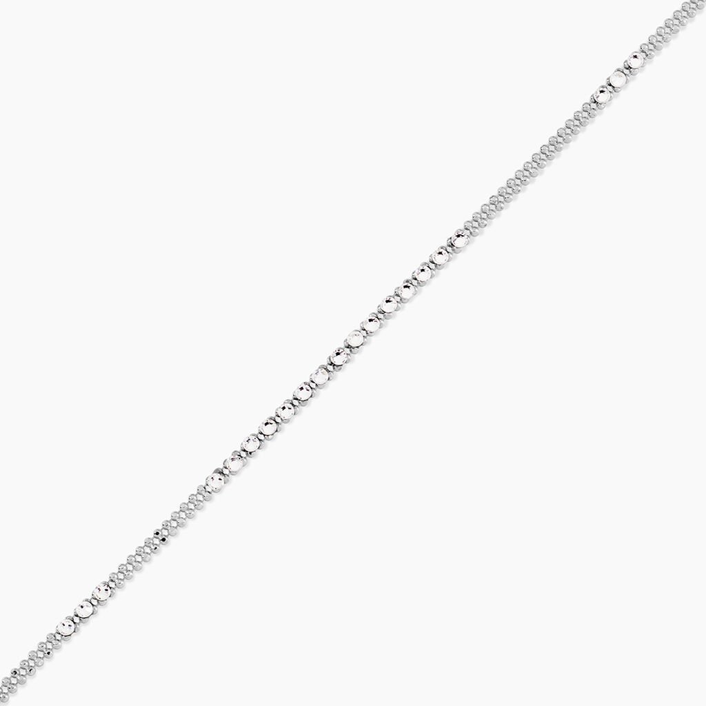 Bracelet Emna Argent Blanc Pierre De Synthese - Bracelets Femme | Histoire d&rsquo;Or