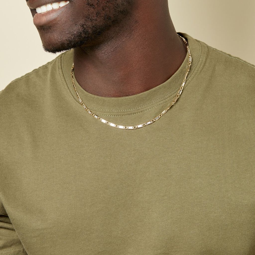 Collier  Olivier Or Bicolore - Chaines Homme | Histoire d’Or