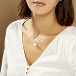 Collier Nina Cera Argent Blanc Strass Et C&eacute;ramique - Colliers fantaisie Femme | Histoire d&rsquo;Or