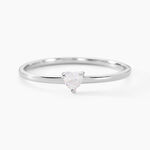 Bague Solitaire 1er Solitaire Argent Blanc Oxyde De Zirconium - Bagues solitaires Femme | Histoire d&rsquo;Or