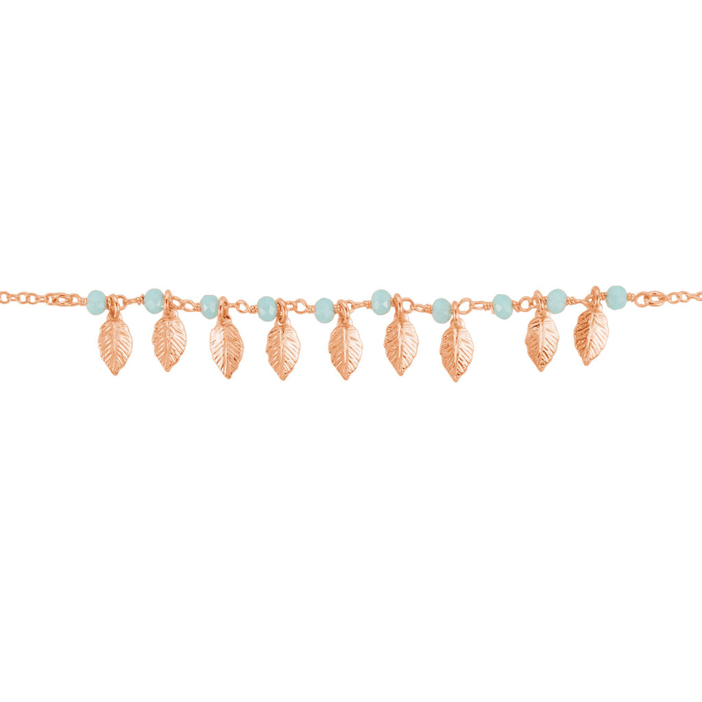 Chaîne De Cheville Maxine Argent Rose Pierre De Synthese - Bijoux Plume Femme | Histoire d’Or