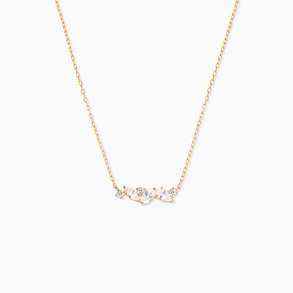 Collier Sparkle Or Jaune Oxyde De Zirconium - Bijoux avec pierres Femme | Histoire d&rsquo;Or