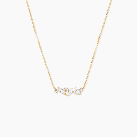Collier Sparkle Or Jaune Oxyde De Zirconium - Bijoux avec pierres Femme | Histoire d&rsquo;Or