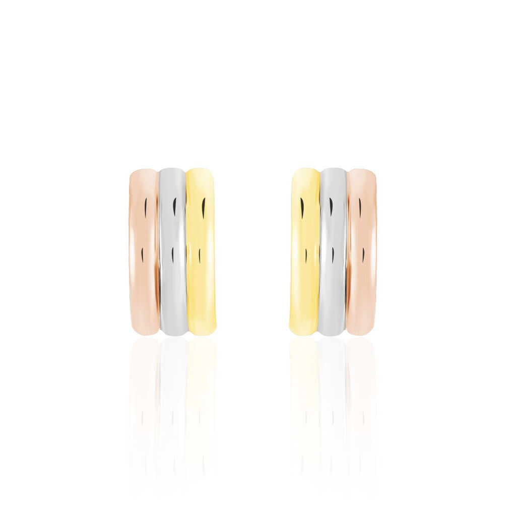 Cr&eacute;oles Igora Or Tricolore - Boucles d'oreilles cr&eacute;oles Femme | Histoire d&rsquo;Or
