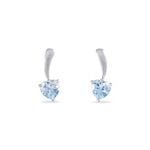Boucles D'oreilles Pendantes Bertine Or Blanc Topaze - Boucles d'oreilles pendantes Femme | Histoire d&rsquo;Or