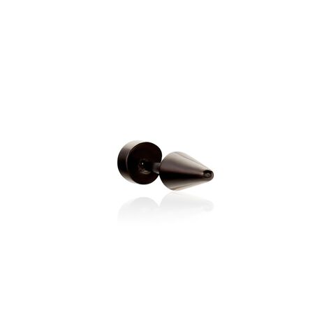 Boucle D'oreille Puce Unitaire Argyros Acier Noir Oxyde De Zirconium - Boucles d'oreilles fantaisie Homme | Histoire d’Or