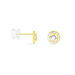 Boucles D'oreilles Puces Tahera Or Jaune Oxyde De Zirconium - Clous d'oreilles Femme | Histoire d’Or