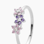 Bague Argent Purple Bloom Oxyde De Zirconium - Bagues avec pierre Femme | Histoire d&rsquo;Or