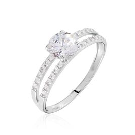 Solitaire Or Blanc Cesarine Oxydes De Zirconium - Bagues solitaires Femme | Histoire d’Or