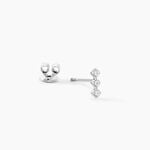 Boucles D'Oreilles Puces Sabia Argent Blanc Oxyde De Zirconium - Boucles d'oreilles fantaisie Femme | Histoire d&rsquo;Or