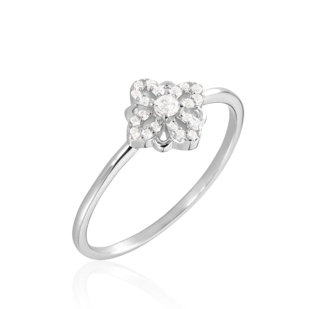 Bague Isia Argent Blanc Oxyde De Zirconium - Bagues avec pierre Femme | Histoire d&rsquo;Or