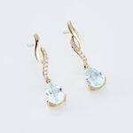 Boucles D'oreilles Pendantes Or Jaune Assaf Topaze - Boucles d'oreilles pendantes Femme | Histoire d&rsquo;Or