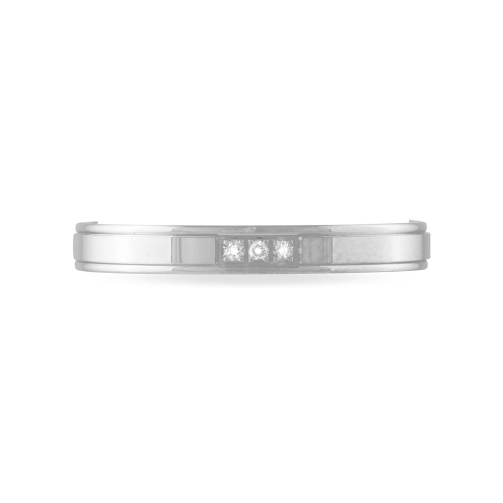 Alliance Serti Grains Or Blanc Diamant - Alliances Femme | Histoire d’Or