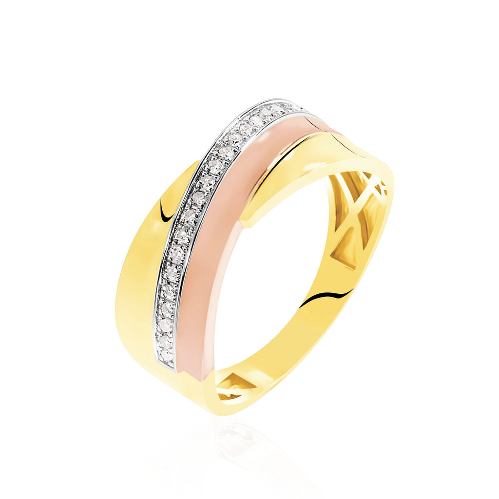 Bague Rosabella Or Tricolore Diamant - Bagues avec pierre Femme | Histoire d’Or