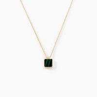 Collier Caron Or Jaune Malachite