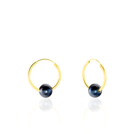 Boucles D'oreilles Puces Suraya Or Jaune Perle De Culture - Boucles d'oreilles créoles Femme | Histoire d’Or