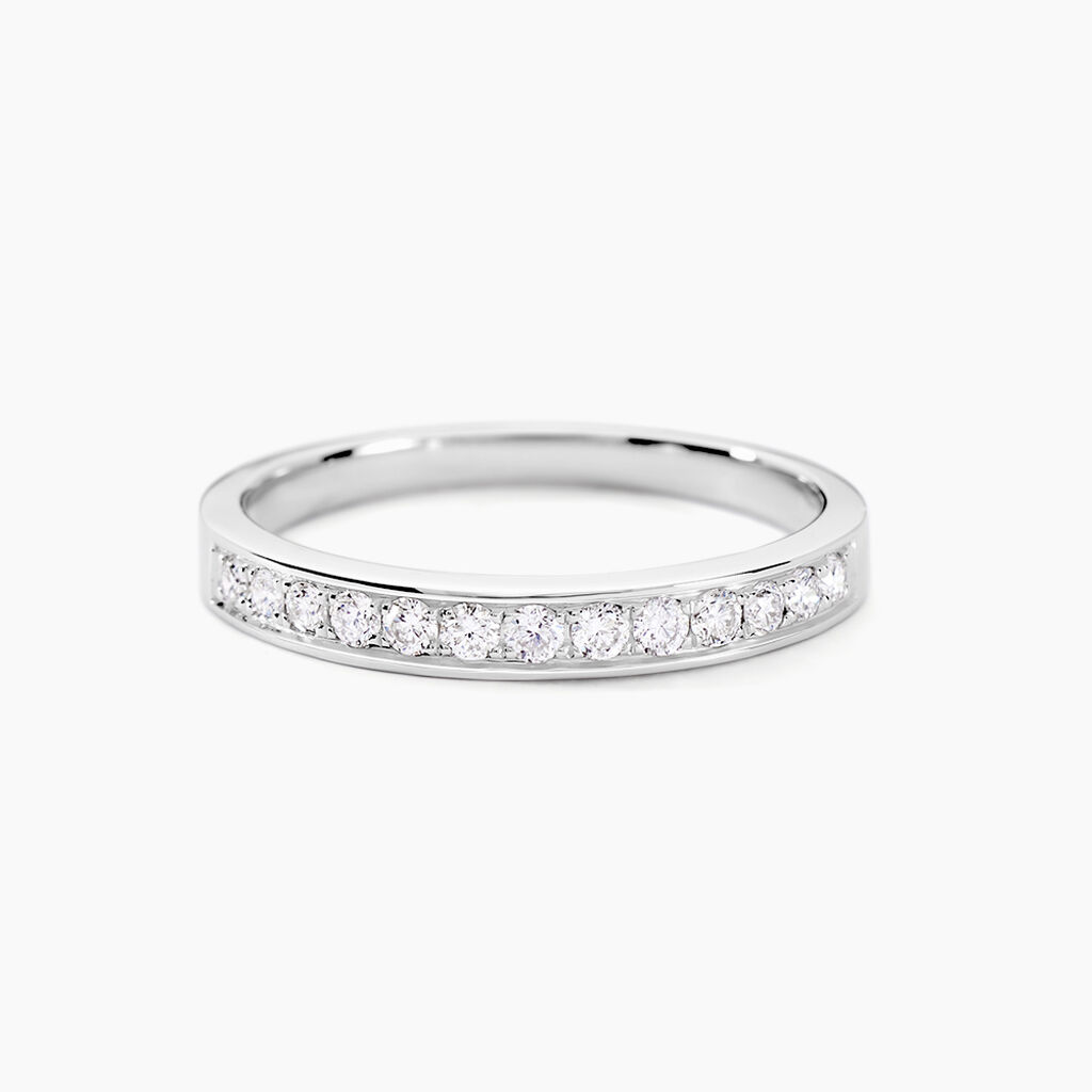 Alliance Rhea Or Blanc Diamant - Alliances Femme | Histoire d&rsquo;Or