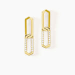 Boucles D'oreilles Pendantes Infini Pop Argent Jaune Oxyde Zirconium - Boucles d'oreilles fantaisie Femme | Histoire d&rsquo;Or