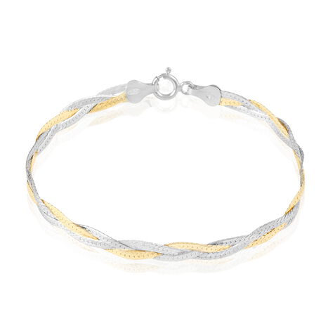 Bracelet Elae Argent Bicolore - Bracelets chaîne Femme | Histoire d’Or