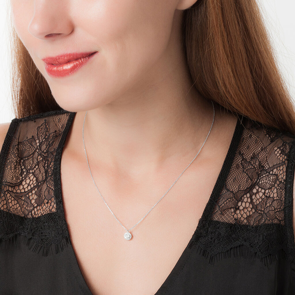 Collier Alexa Or Blanc Diamant - Colliers Femme | Histoire d’Or