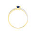 Bague Skylar Or Bicolore Saphir Diamant