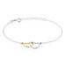 Bracelet Argent Bicolore Fethi - Bracelets Coeur Femme | Histoire d’Or