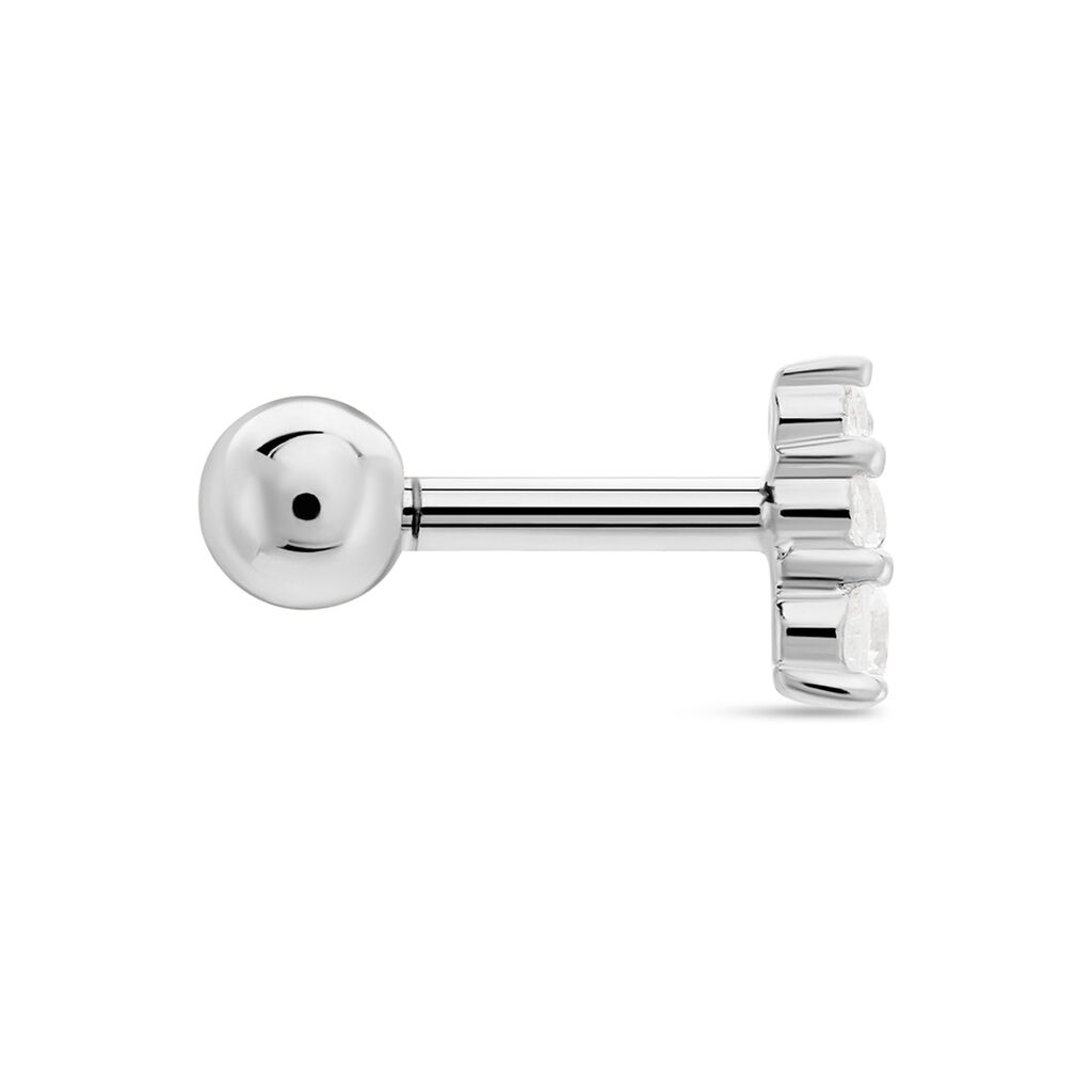 Piercing D'oreille Unitaire Delphie Argent Blanc Oxyde De Zirconium - Boucles d'oreilles fantaisie Femme | Histoire d’Or