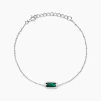 Bracelet Serafine Argent Blanc Malachite Oxyde De Zirconium