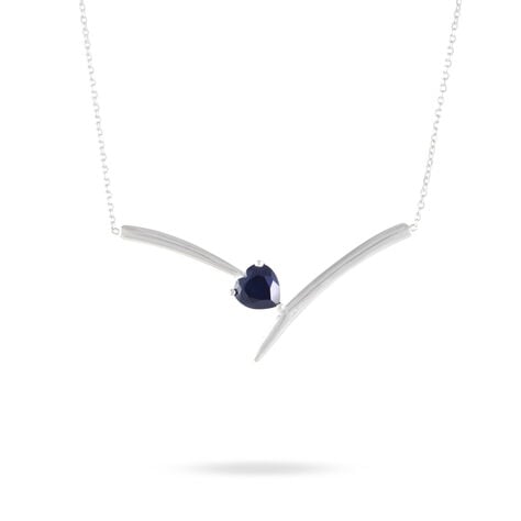 Collier Renaldine Or Blanc Saphir - Colliers Femme | Histoire d’Or