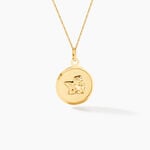 Pendentif Ange Rond Or Jaune - Pendentifs Bapt&ecirc;me Famille | Histoire d&rsquo;Or