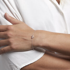 Bracelet Or Blanc Juliane Diamants - Bracelets Coeur Femme | Histoire d’Or