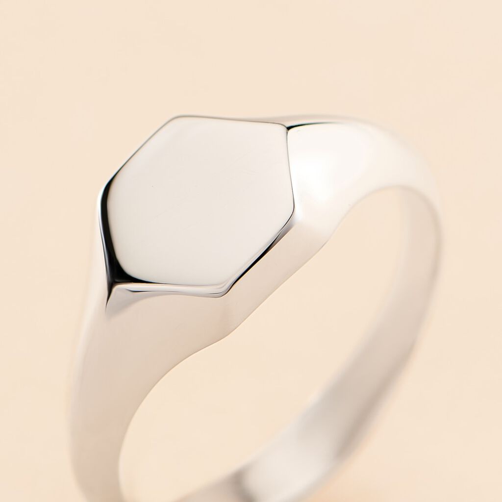 Chevalière Sanza Argent Blanc - Chevalières Homme | Histoire d’Or