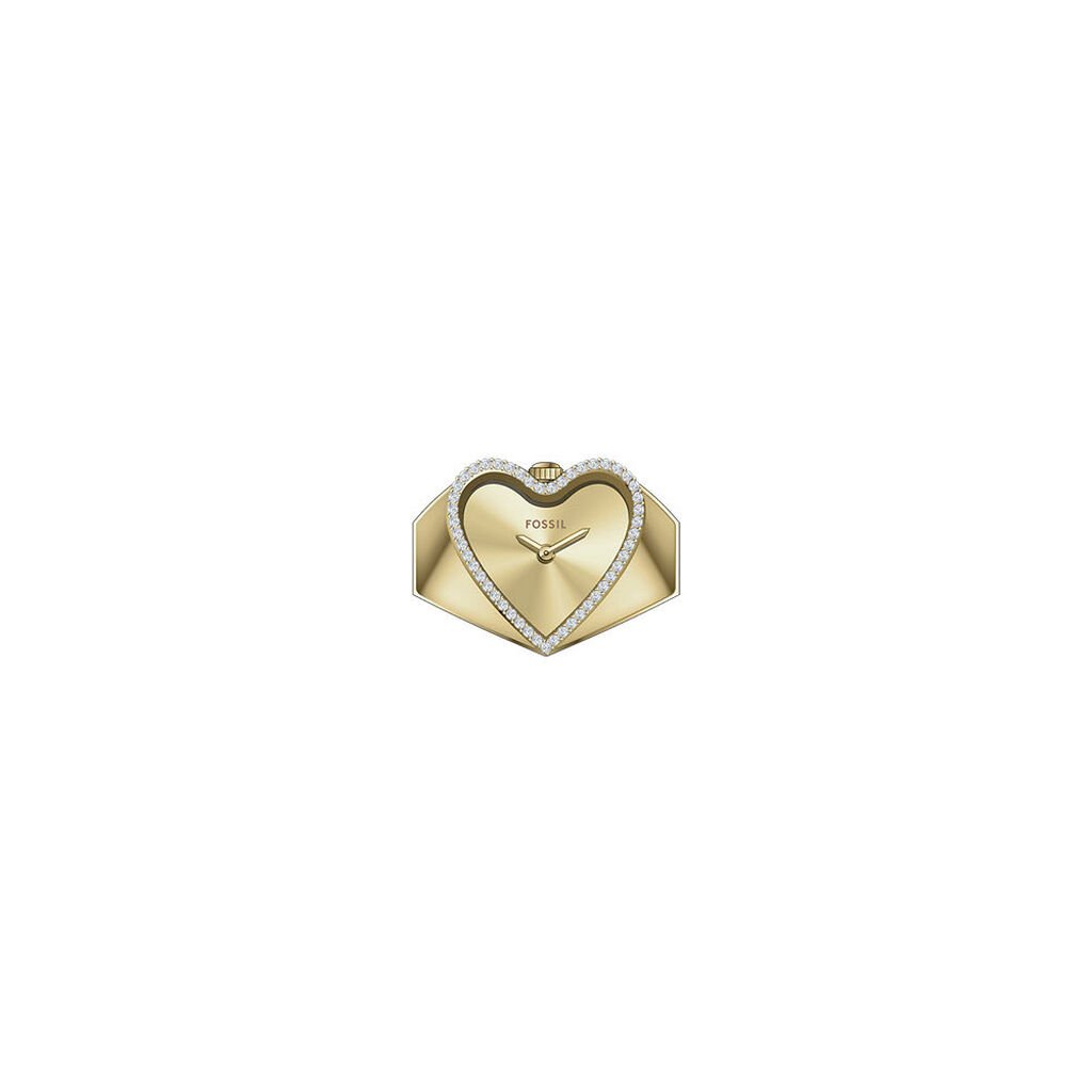 Montre Fossil Heart Watch Ring Doré - Nouveautés Femme | Histoire d’Or