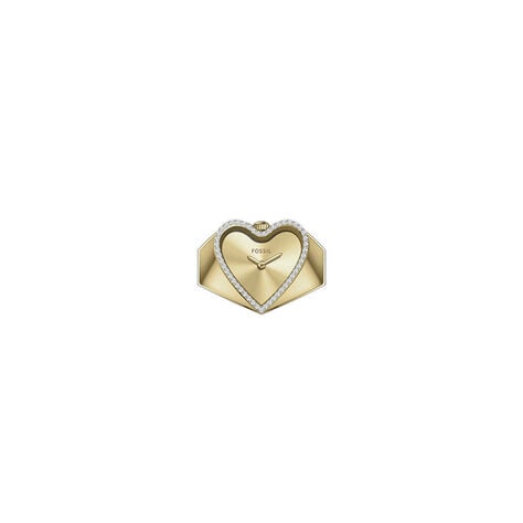 Montre Fossil Heart Watch Ring Doré - Nouveautés Femme | Histoire d’Or