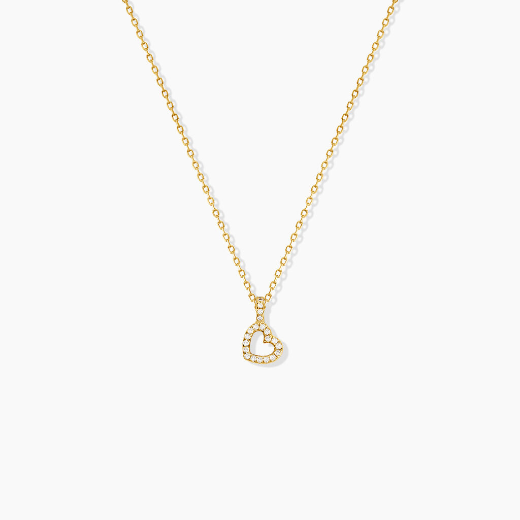 Collier Phanie Argent Jaune Oxyde De Zirconium - F&ecirc;te des m&egrave;res Femme | Histoire d&rsquo;Or
