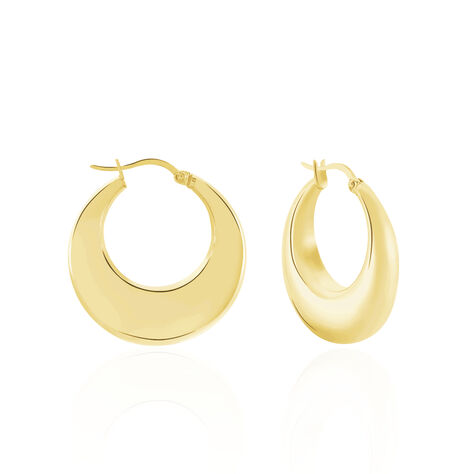 Créoles Creolia Acier Jaune - Boucles d'oreilles créoles Femme | Histoire d’Or