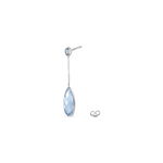 Boucles D'oreilles Pendantes Sela Or Blanc Topaze Et Sans - Boucles d'oreilles pendantes Femme | Histoire d&rsquo;Or