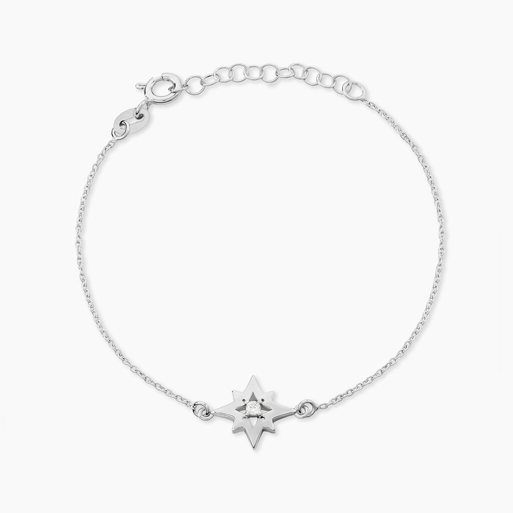 Bracelet Beverlie Argent Blanc Oxyde De Zirconium - Bracelets Femme | Histoire d’Or