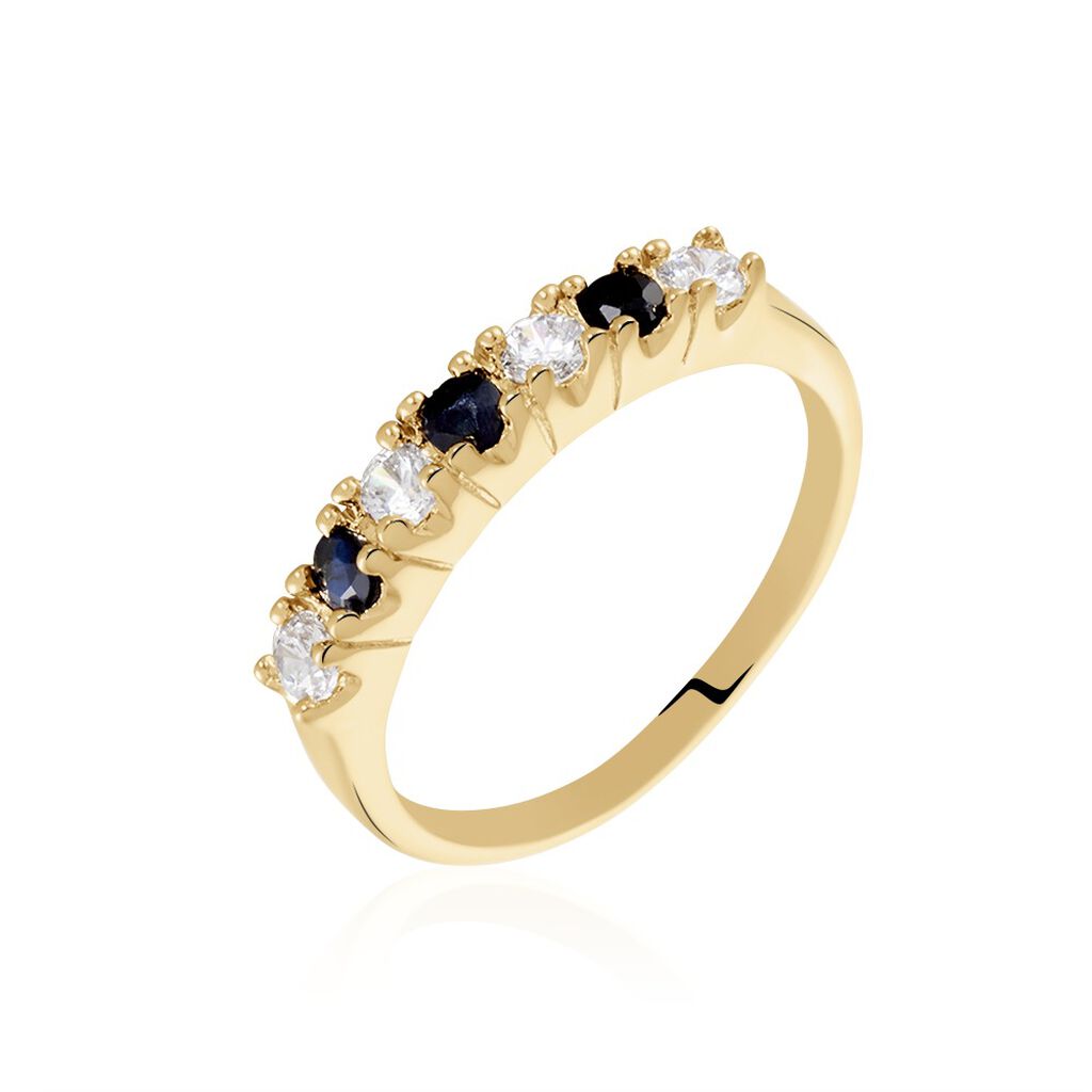 Bague Isee Plaqué Or Oxydes De Zirconium - Bagues avec pierre Femme | Histoire d’Or